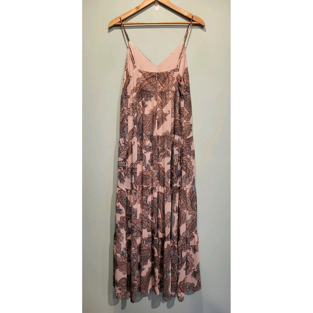Paisley Empire Waist Tiered Sleeveless Maxi Dress Express Sz M - Picture 5 of 8